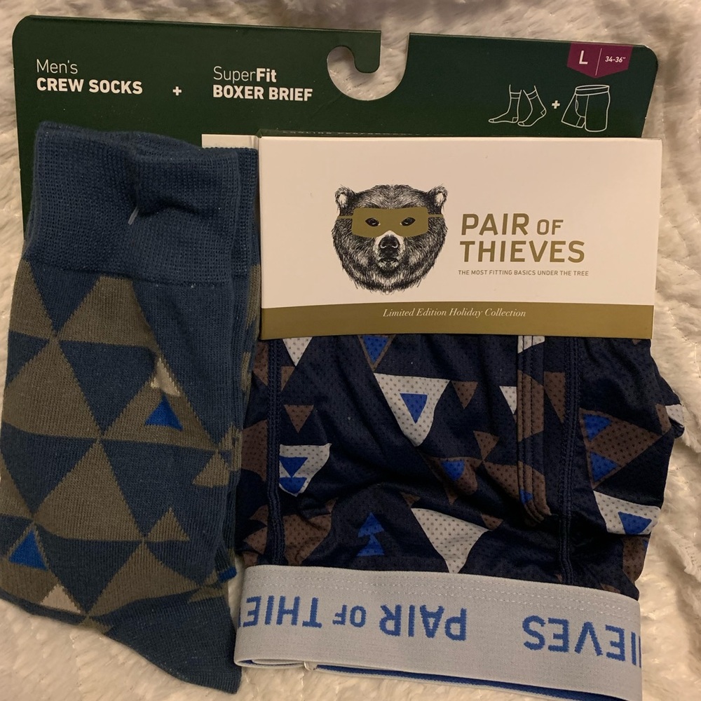 MENS CREW SOCKS & SUPER FIT BOXER BRIEF